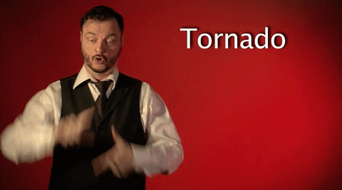 Sign with Robert sign, Tornado.
